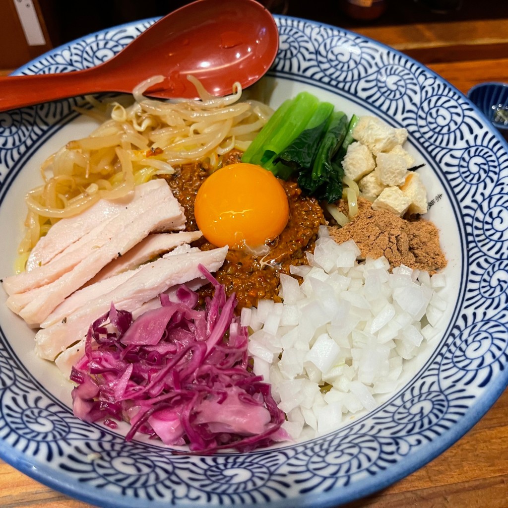 ユーザーが投稿したまぜそばの写真 - 実際訪問したユーザーが直接撮影して投稿した赤坂ラーメン専門店赤坂麺処 友の写真