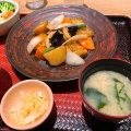 [定食]鶏と野菜の黒酢あん - 実際訪問したユーザーが直接撮影して投稿した厚別中央二条定食屋大戸屋 新さっぽろサンピアザ店の写真のメニュー情報