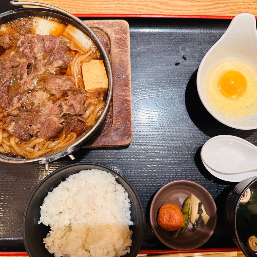 ユーザーが投稿した牛すき焼き御膳の写真 - 実際訪問したユーザーが直接撮影して投稿した大深町和食 / 日本料理和食 たちばな グランフロント大阪の写真