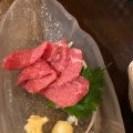 馬刺し - 実際訪問したユーザーが直接撮影して投稿した砂子郷土料理九州魂 京急川崎店の写真のメニュー情報
