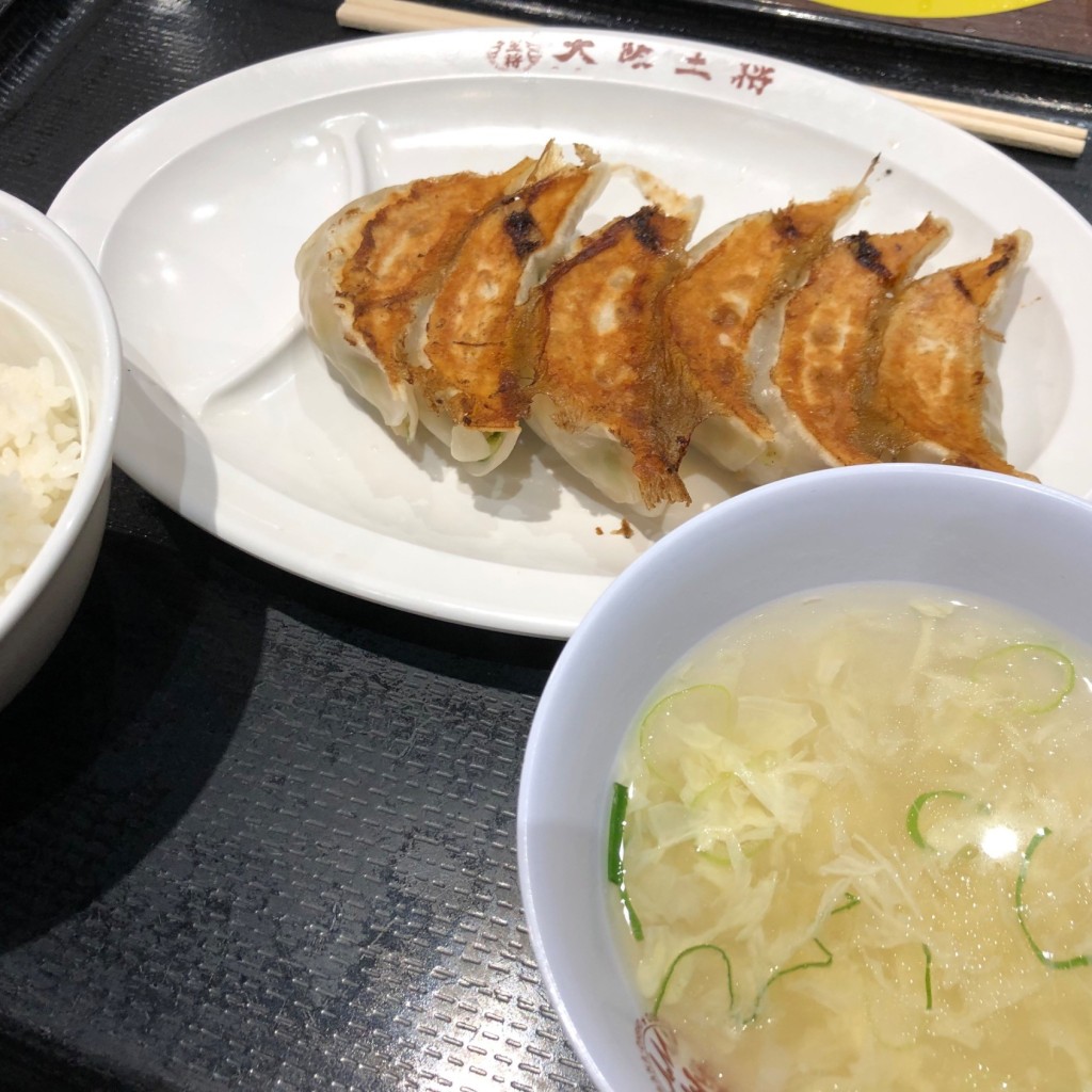 ユーザーが投稿した餃子A定食の写真 - 実際訪問したユーザーが直接撮影して投稿した榎餃子大阪王将 イオンモールむさし村山店の写真