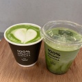 MATCHA LATTE - 実際訪問したユーザーが直接撮影して投稿した神宮前カフェTHE MATCHA TOKYO MIYASHITA PARKの写真のメニュー情報