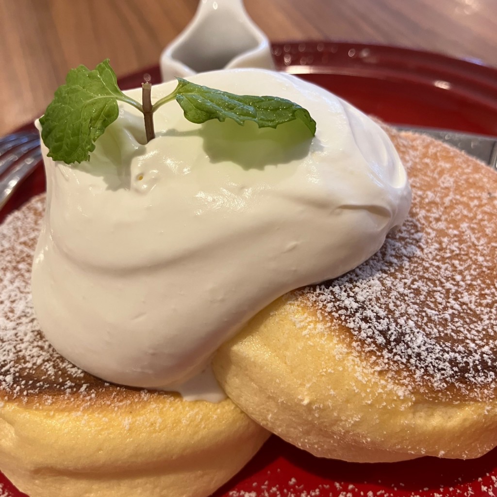 ユーザーが投稿したふわふわパンケーキの写真 - 実際訪問したユーザーが直接撮影して投稿した東平尾カフェ並木街珈琲の写真
