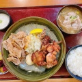 肉から定食(豚汁) - 実際訪問したユーザーが直接撮影して投稿した豊玉北定食屋練馬食堂 汁とめしの写真のメニュー情報