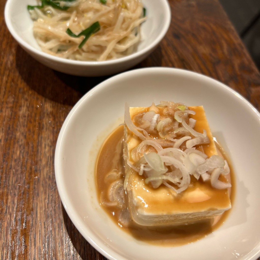 ユーザーが投稿した胡麻だれ豆腐の写真 - 実際訪問したユーザーが直接撮影して投稿した東山餃子餃子の福包 中目黒店の写真