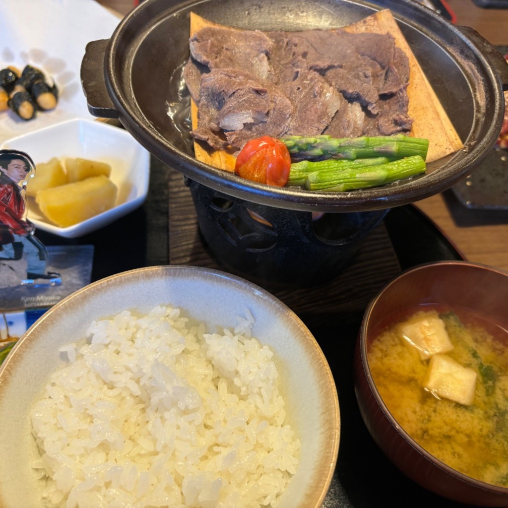 ユーザーが投稿した鹿肉の陶板焼き定食の写真 - 実際訪問したユーザーが直接撮影して投稿した小涌谷郷土料理たきの家の写真