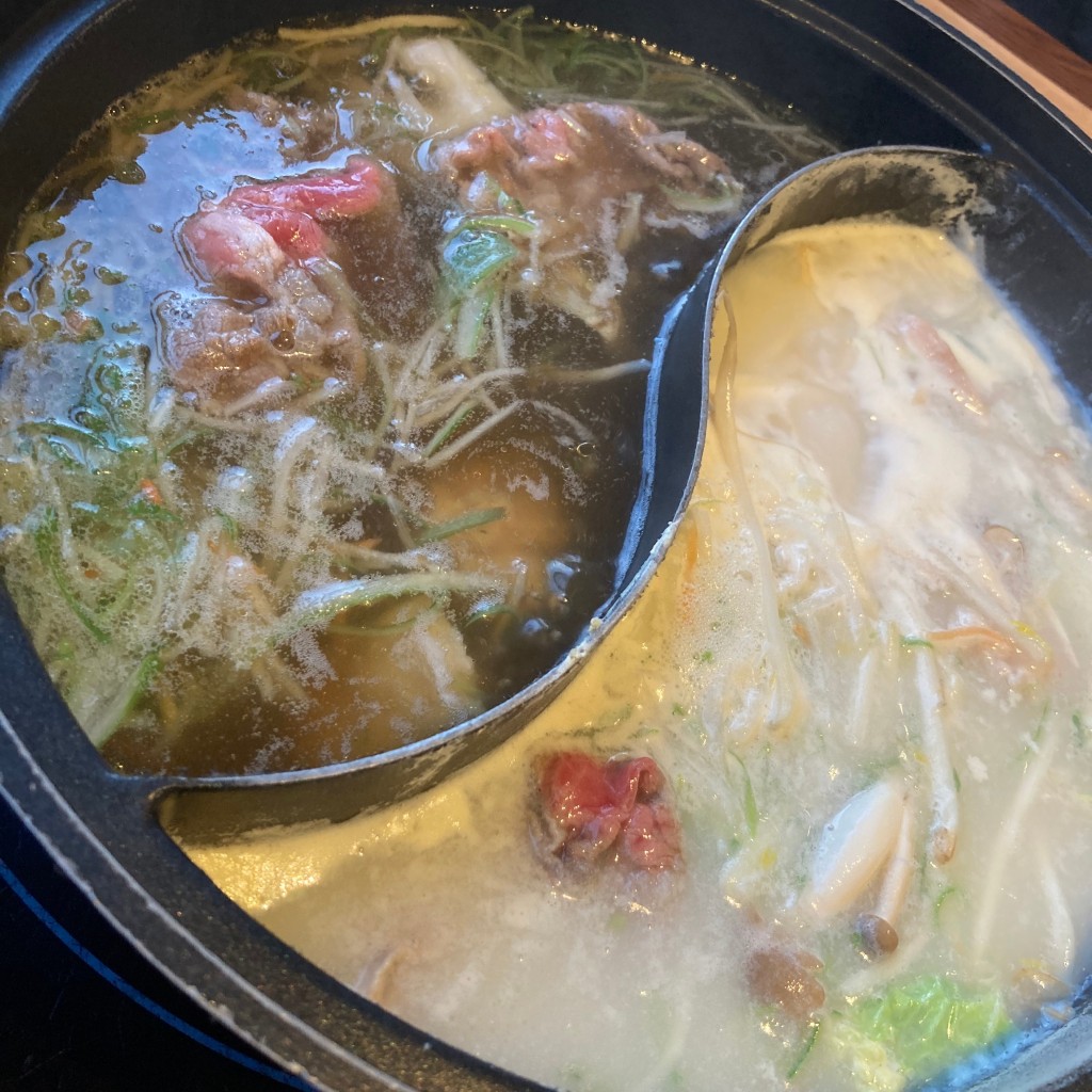 ユーザーが投稿した牛豚Dinner日の写真 - 実際訪問したユーザーが直接撮影して投稿した新港しゃぶしゃぶしゃぶ葉 横浜WP店の写真