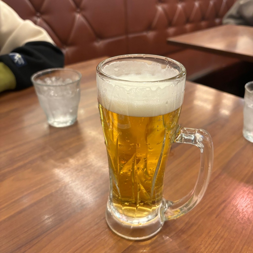 ユーザーが投稿した生ビールの写真 - 実際訪問したユーザーが直接撮影して投稿した菖蒲町菖蒲中華料理万豚記 モラージュ菖蒲店の写真