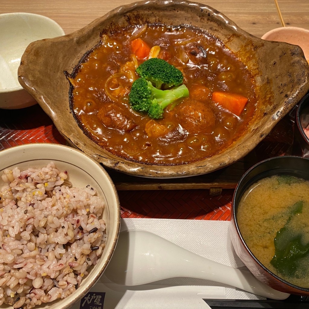 ユーザーが投稿した[定食]豚タンのデミ味噌 "和"シチューの写真 - 実際訪問したユーザーが直接撮影して投稿した厚別中央二条定食屋大戸屋 新さっぽろサンピアザ店の写真