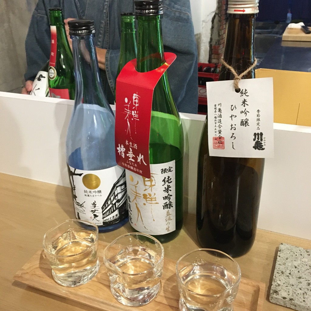 ユーザーが投稿した日本酒飲み比べの写真 - 実際訪問したユーザーが直接撮影して投稿した逢阪日本酒バー･日本酒専門店こたろうの写真