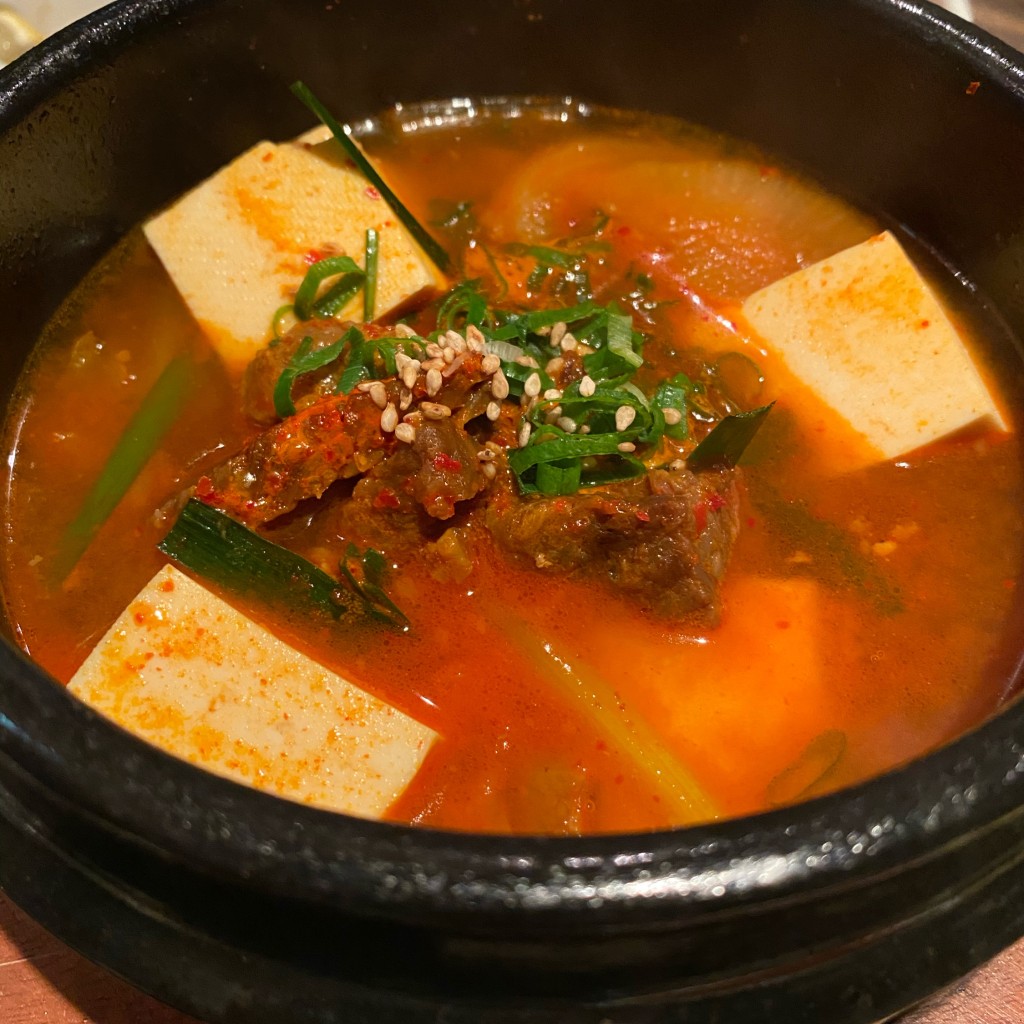 ユーザーが投稿した豆腐チゲの写真 - 実際訪問したユーザーが直接撮影して投稿した中村町焼肉焼肉市場 みや 堺本店の写真