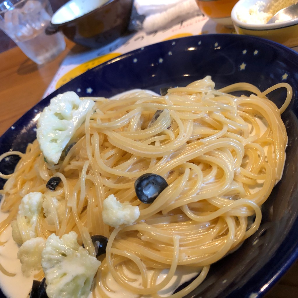 ユーザーが投稿したクリームスパゲッティの写真 - 実際訪問したユーザーが直接撮影して投稿した瀬名波居酒屋外食家 くじらの写真