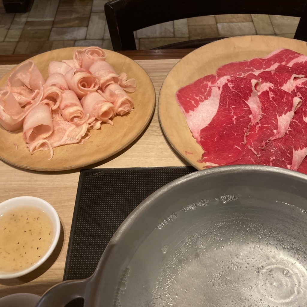 ユーザーが投稿した牛肉食べ放題ランチの写真 - 実際訪問したユーザーが直接撮影して投稿した東高砂町しゃぶしゃぶしゃぶしゃぶ牛太 浦和パルコ店の写真