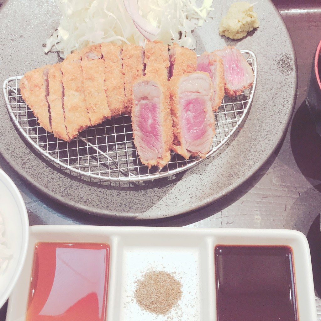 ユーザーが投稿したLunch 牛ロースカツ膳の写真 - 実際訪問したユーザーが直接撮影して投稿した戸崎町牛かつ牛カツ京都勝牛 イオンモール岡崎店の写真