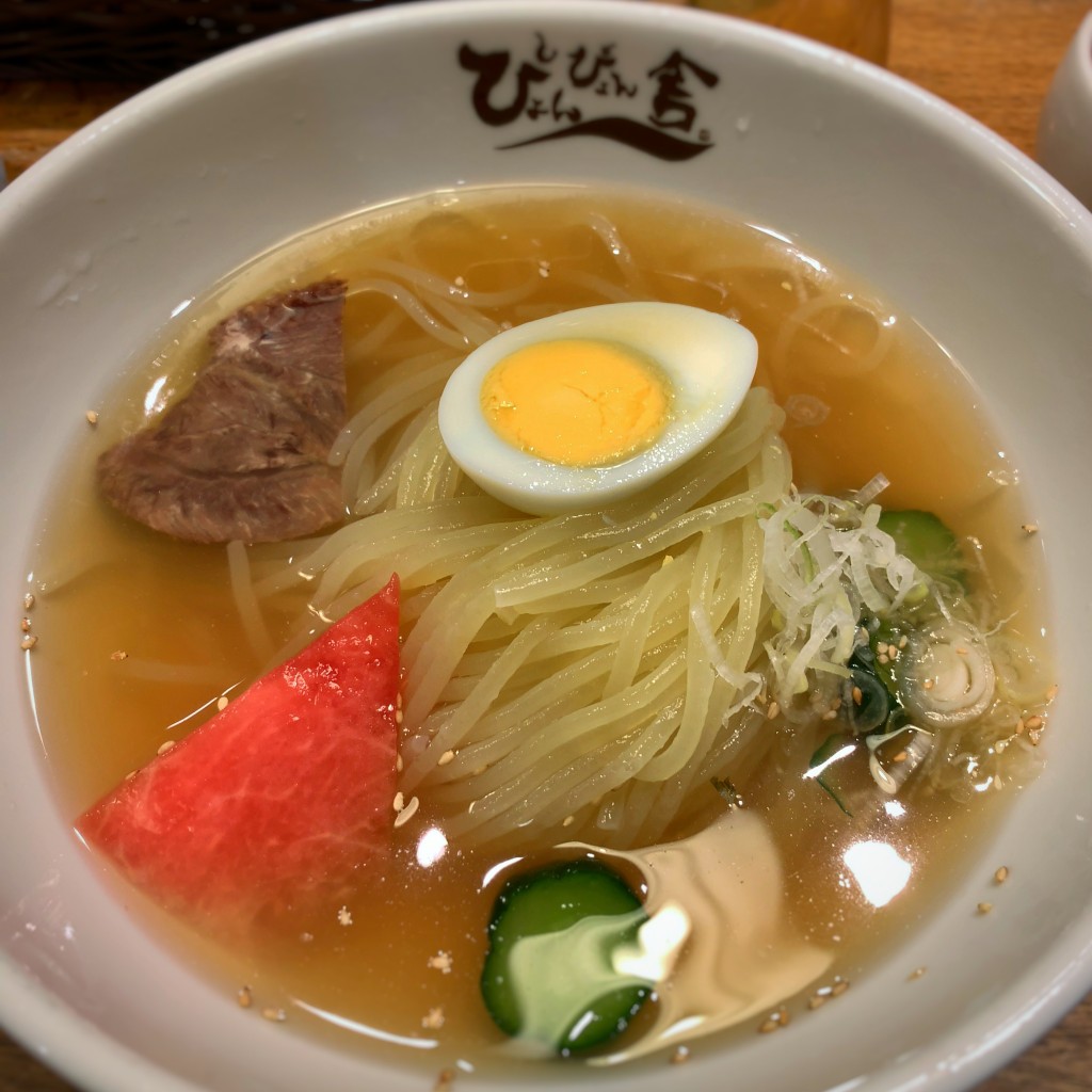 ユーザーが投稿した盛岡冷麺(別辛)の写真 - 実際訪問したユーザーが直接撮影して投稿した押上韓国料理ぴょんぴょん舎 Te-suの写真