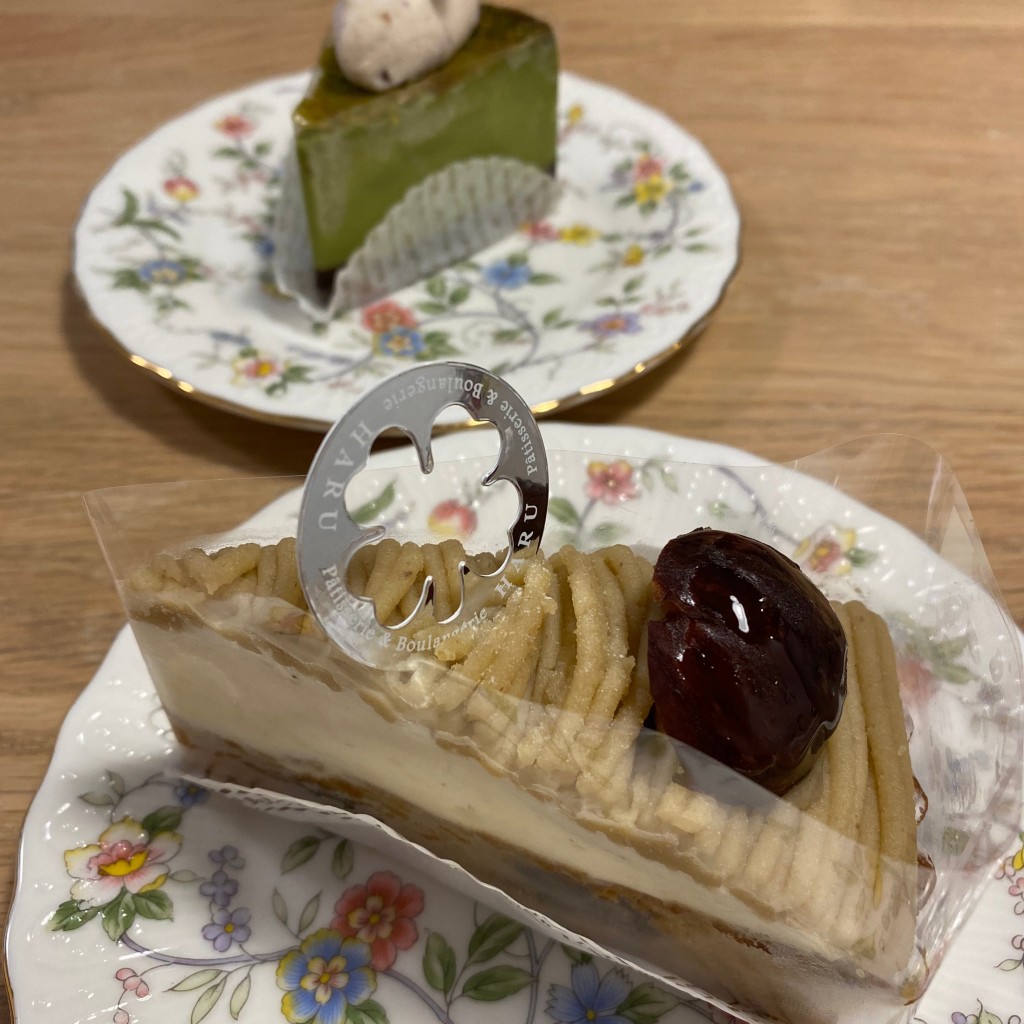 ユーザーが投稿した抹茶のNYチーズケーキの写真 - 実際訪問したユーザーが直接撮影して投稿した東陽ケーキPatissier & Boulangerie HARUの写真