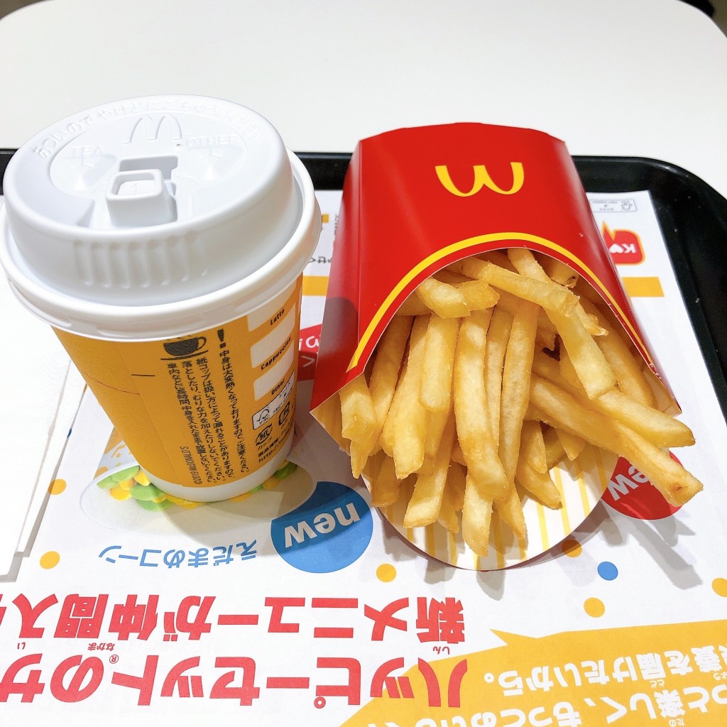 ユーザーが投稿したポテトコーヒーの写真 - 実際訪問したユーザーが直接撮影して投稿した黒岩ファーストフードマクドナルド 4号線南福島店の写真