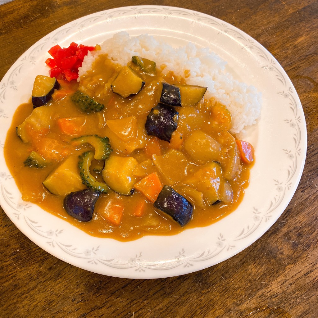 ユーザーが投稿した夏野菜カレーの写真 - 実際訪問したユーザーが直接撮影して投稿した米野喫茶店エル・パンドールの写真