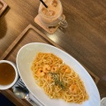 えびのトマトクリ - 実際訪問したユーザーが直接撮影して投稿した飯山カフェカフェ・エルクの写真のメニュー情報
