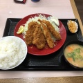 海老ヒレカツ定食 - 実際訪問したユーザーが直接撮影して投稿した市毛とんかつかつや 茨城ひたちなか市毛店の写真のメニュー情報