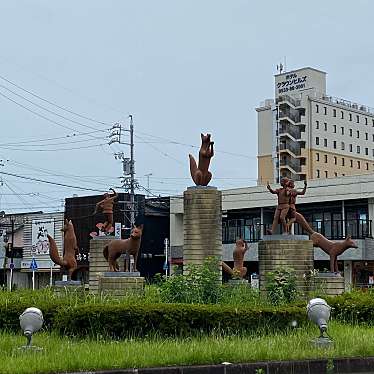 実際訪問したユーザーが直接撮影して投稿した西本町オブジェ豊川駅前モニュメント(狐像)の写真