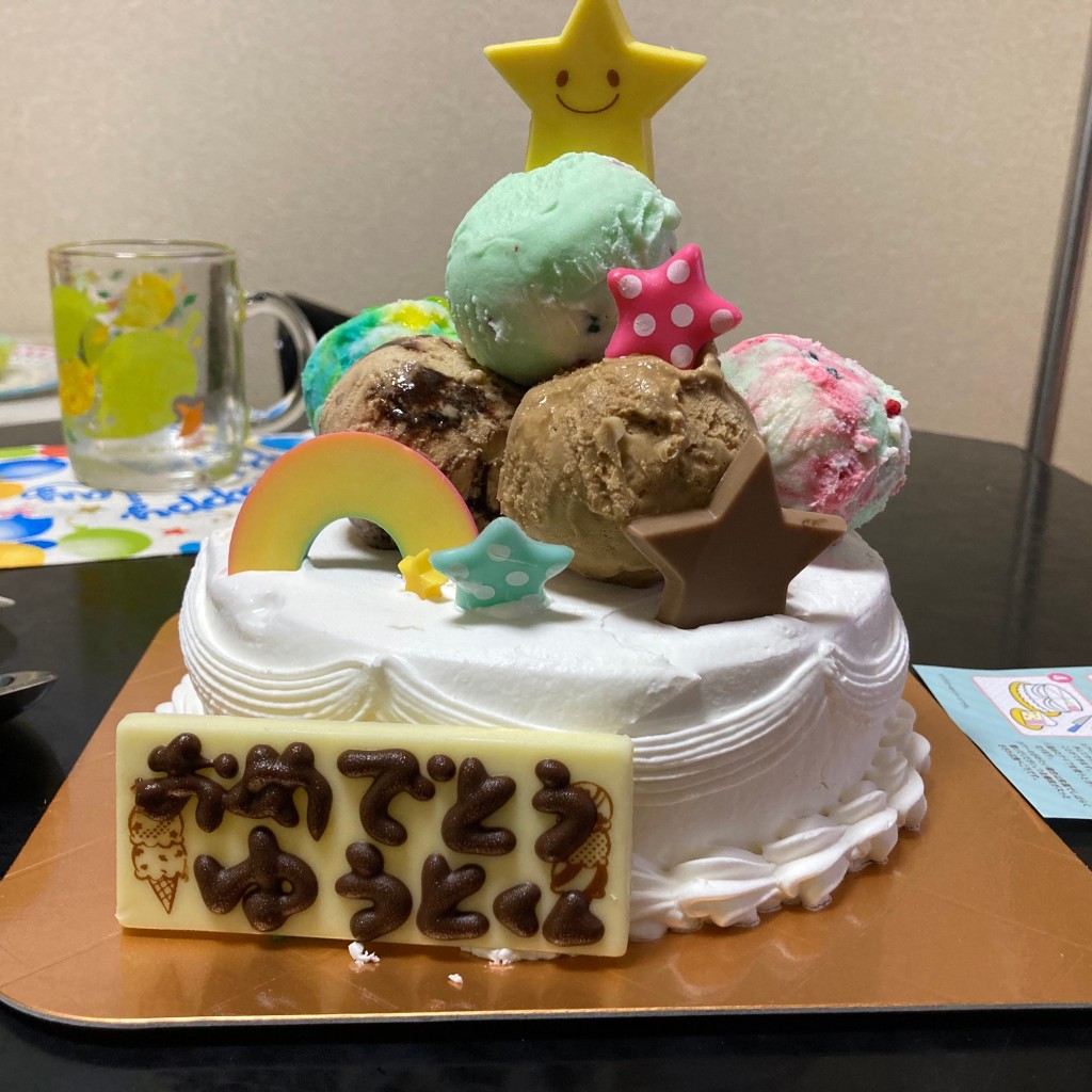 ユーザーが投稿した31デコケーキカラフルポップの写真 - 実際訪問したユーザーが直接撮影して投稿した桜木町アイスクリームサーティワンアイスクリーム 大宮マルイ店の写真