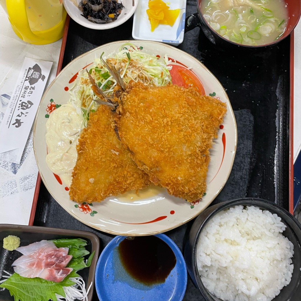 ユーザーが投稿した日替わり定食の写真 - 実際訪問したユーザーが直接撮影して投稿した七ツ島魚介 / 海鮮料理寿司と魚料理魚々やの写真