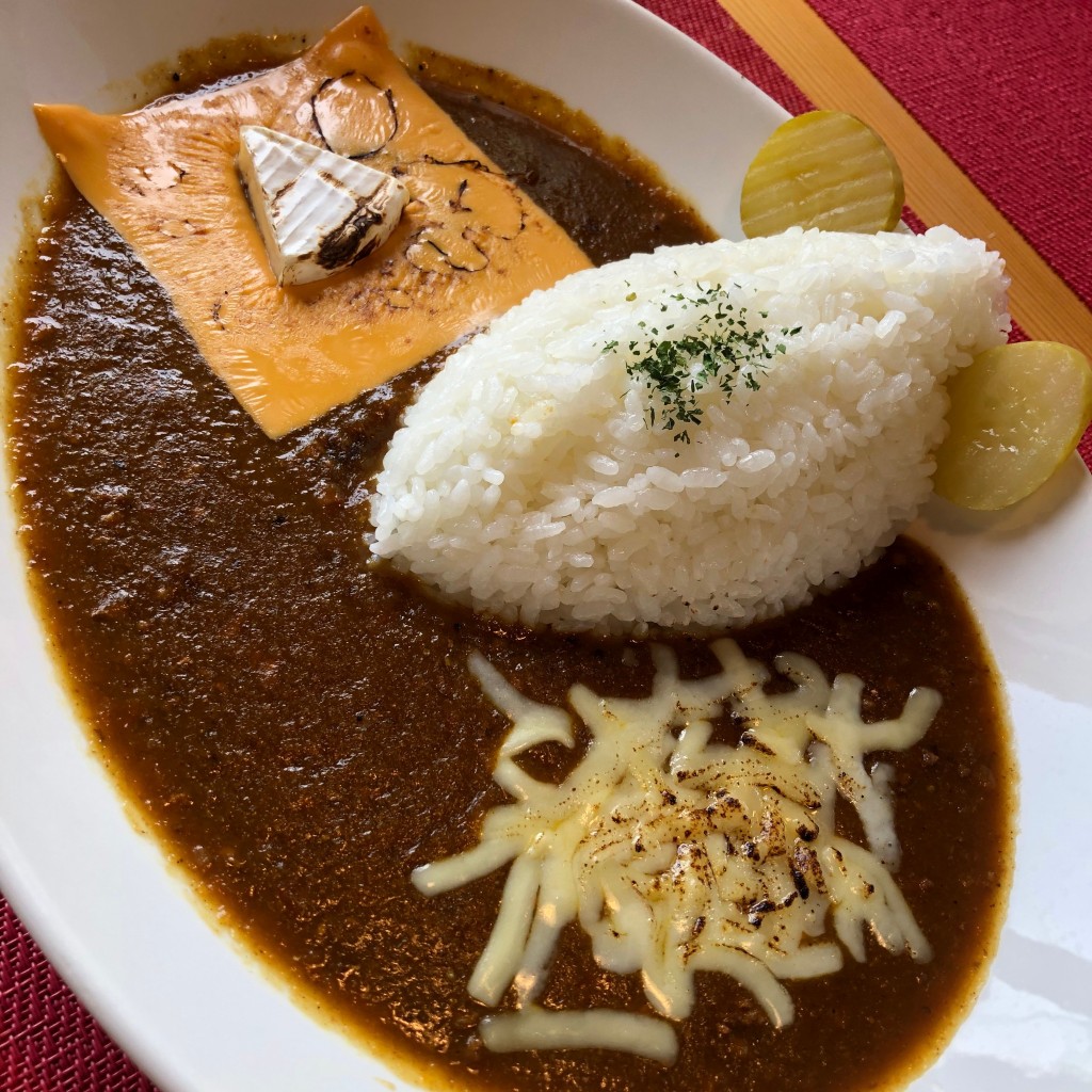 ユーザーが投稿した三種の焼きチーズカレーの写真 - 実際訪問したユーザーが直接撮影して投稿した三ヶ日町大崎カフェプレールの写真