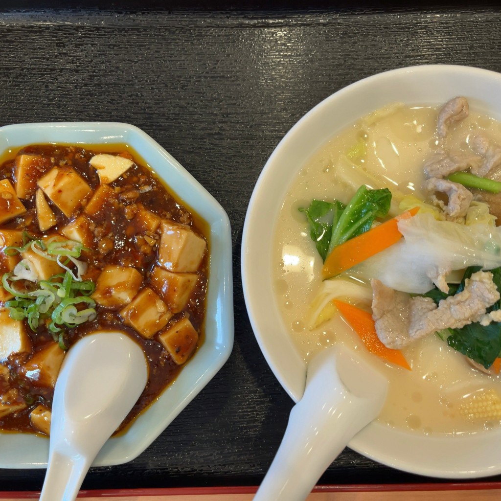 ユーザーが投稿した昼ラーメンセットの写真 - 実際訪問したユーザーが直接撮影して投稿した大福町台湾料理台湾料理 福千 大福店の写真