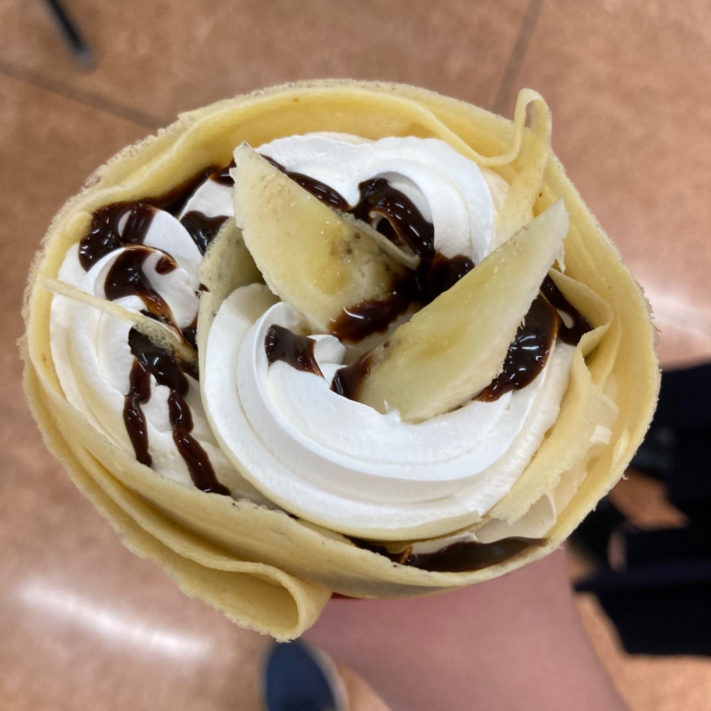 ユーザーが投稿したバナナチョコクリームの写真 - 実際訪問したユーザーが直接撮影して投稿した南桜町お好み焼き風味壱銭堂の写真
