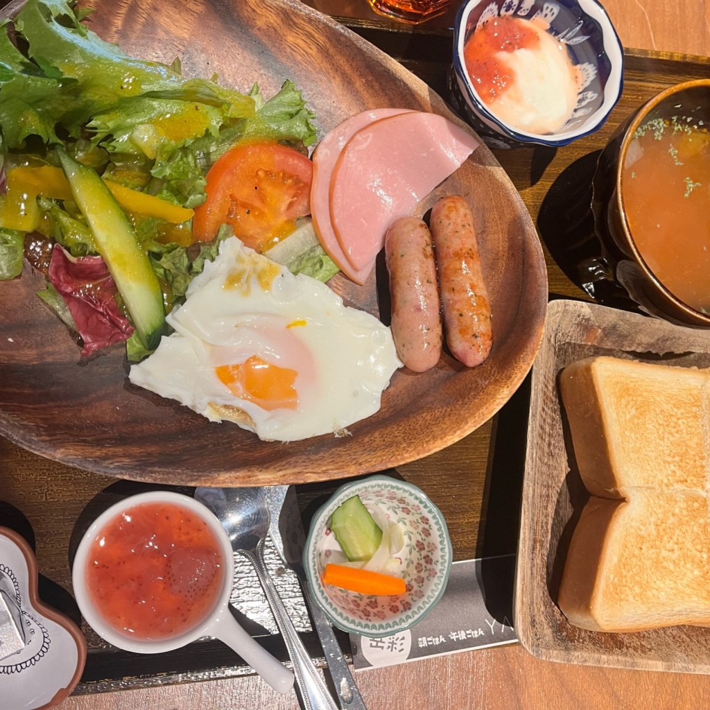 ユーザーが投稿したトーストの写真 - 実際訪問したユーザーが直接撮影して投稿した草津定食屋朝ごはん午後ごはん YAMAIRO (岳彩)の写真