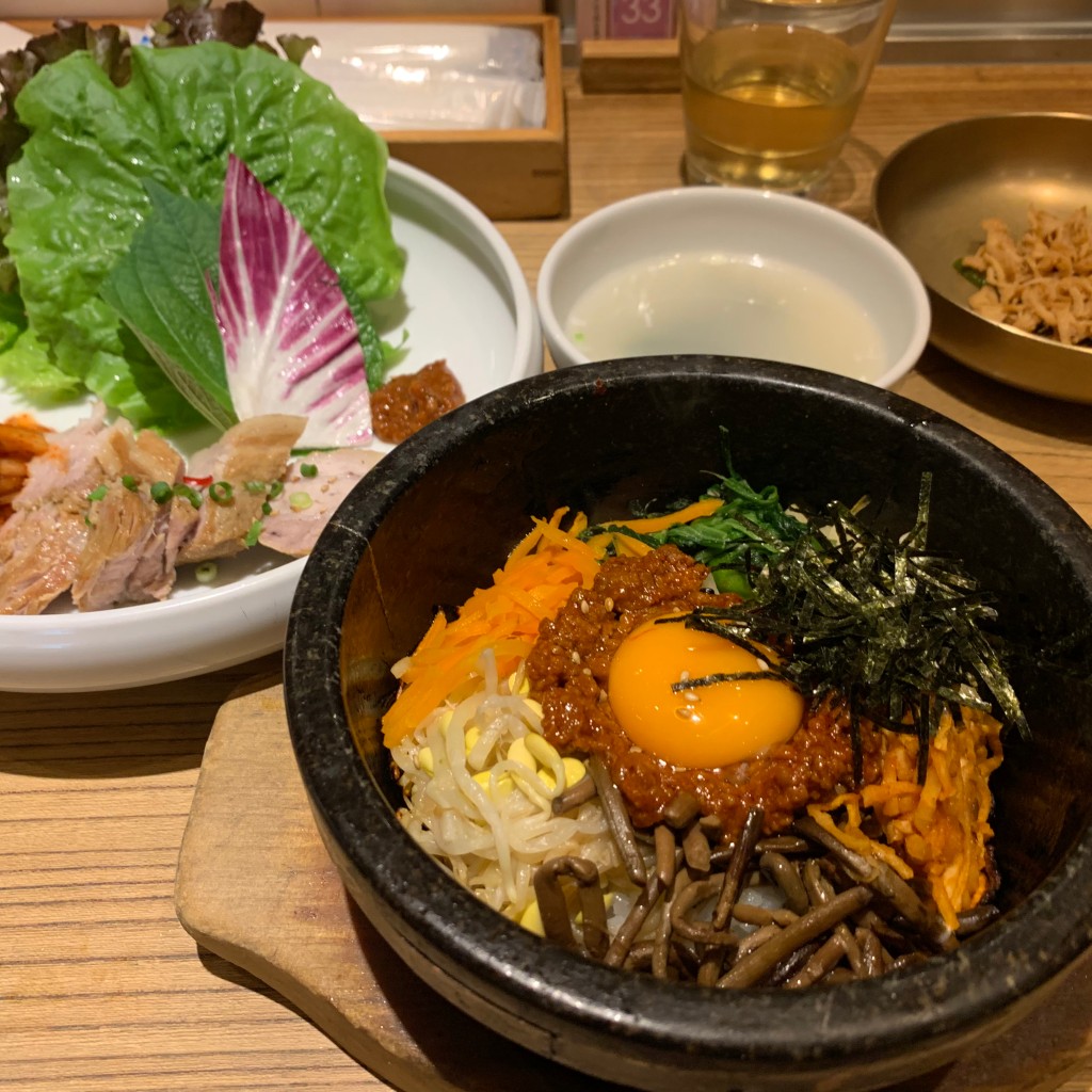 ユーザーが投稿したLunch)石焼き&ミニポッサムの写真 - 実際訪問したユーザーが直接撮影して投稿した渋谷韓国料理水刺齋の写真