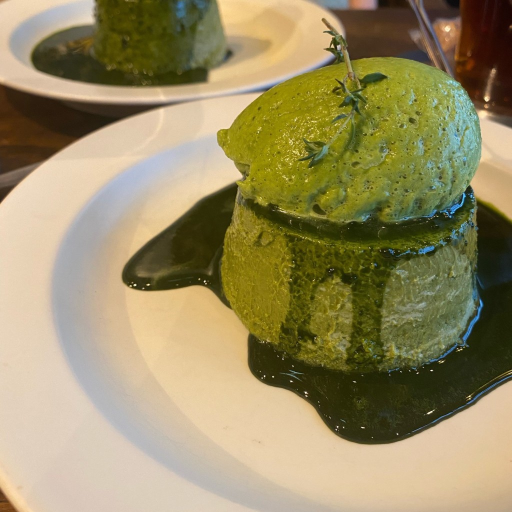 ユーザーが投稿した抹茶プリン ミの写真 - 実際訪問したユーザーが直接撮影して投稿した神南カフェSUZU CAFE 神南の写真