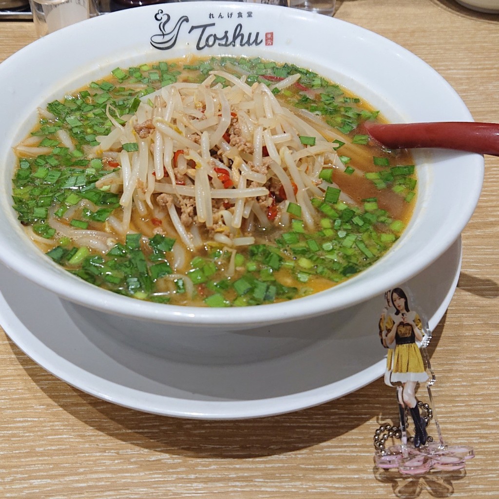 ユーザーが投稿した台湾ラーメンの写真 - 実際訪問したユーザーが直接撮影して投稿した花小金井中華料理れんげ食堂 東秀 花小金井店の写真