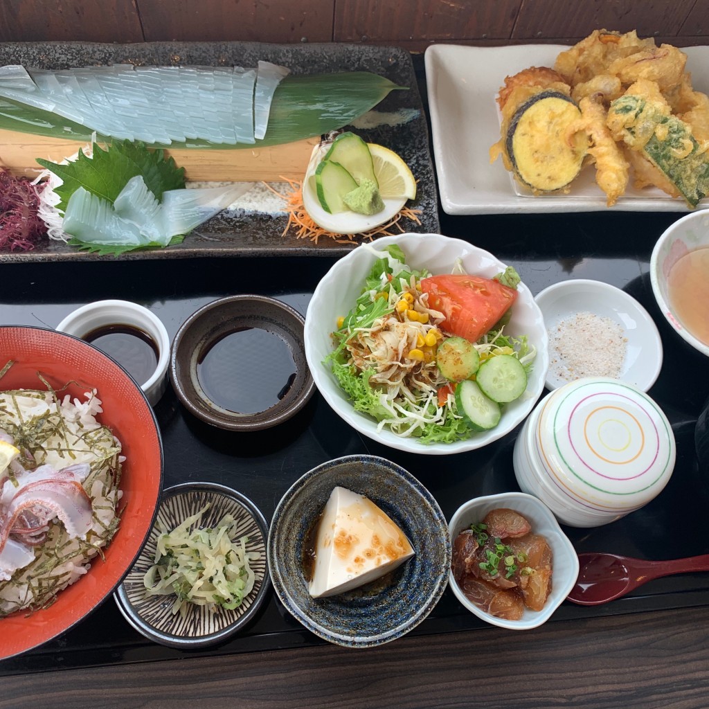 ユーザーが投稿した活きイカ御膳の写真 - 実際訪問したユーザーが直接撮影して投稿した津屋崎魚介 / 海鮮料理空と海の写真