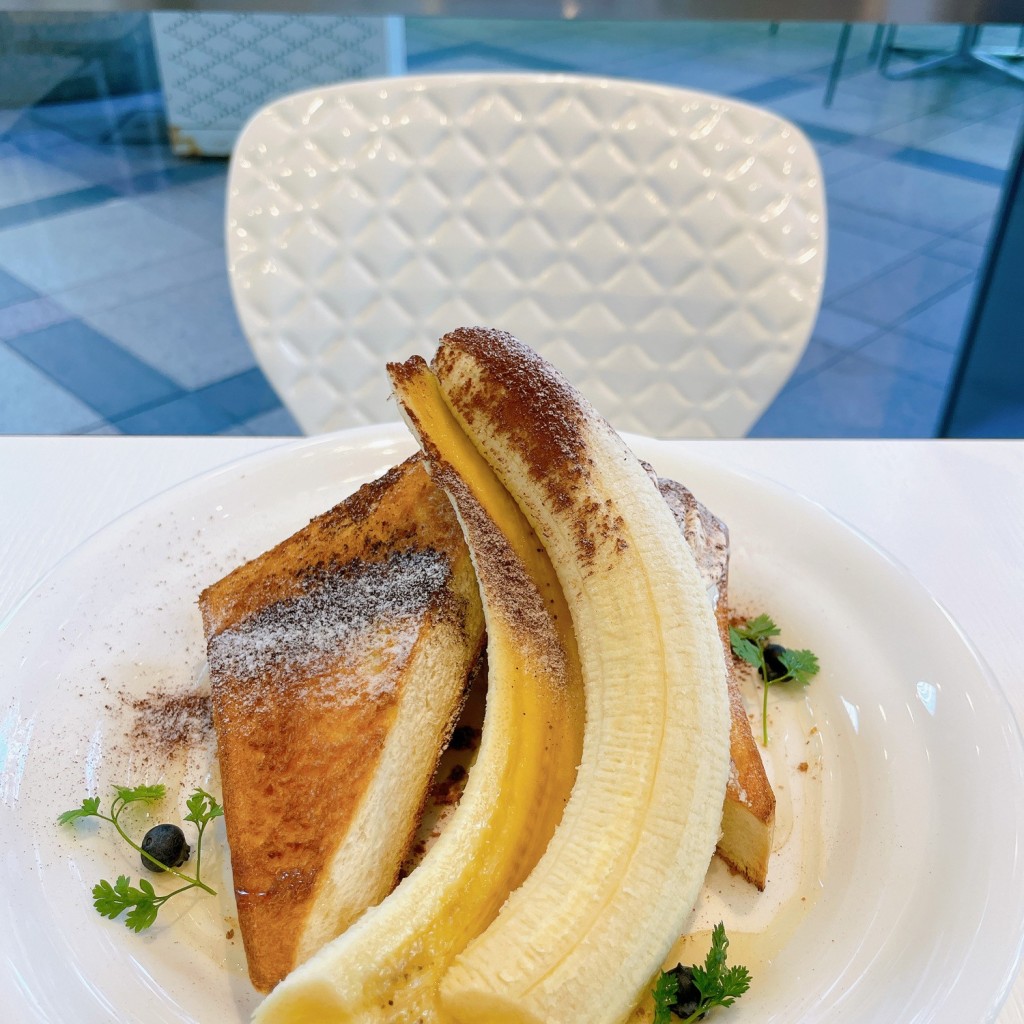ユーザーが投稿したバナナトーストの写真 - 実際訪問したユーザーが直接撮影して投稿した日本橋室町スイーツ千疋屋総本店 Caffe di FESTAの写真