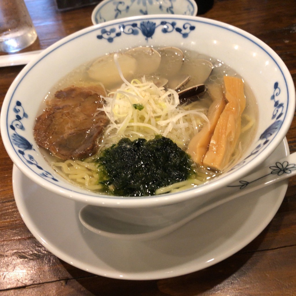 ユーザーが投稿した貝だし潮ラーメンの写真 - 実際訪問したユーザーが直接撮影して投稿した台東魚介 / 海鮮料理貝料理 梵厨の写真