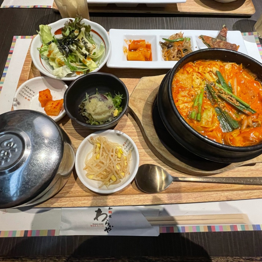 ユーザーが投稿したプデチゲランチの写真 - 実際訪問したユーザーが直接撮影して投稿した中之島韓国料理わらいやの写真