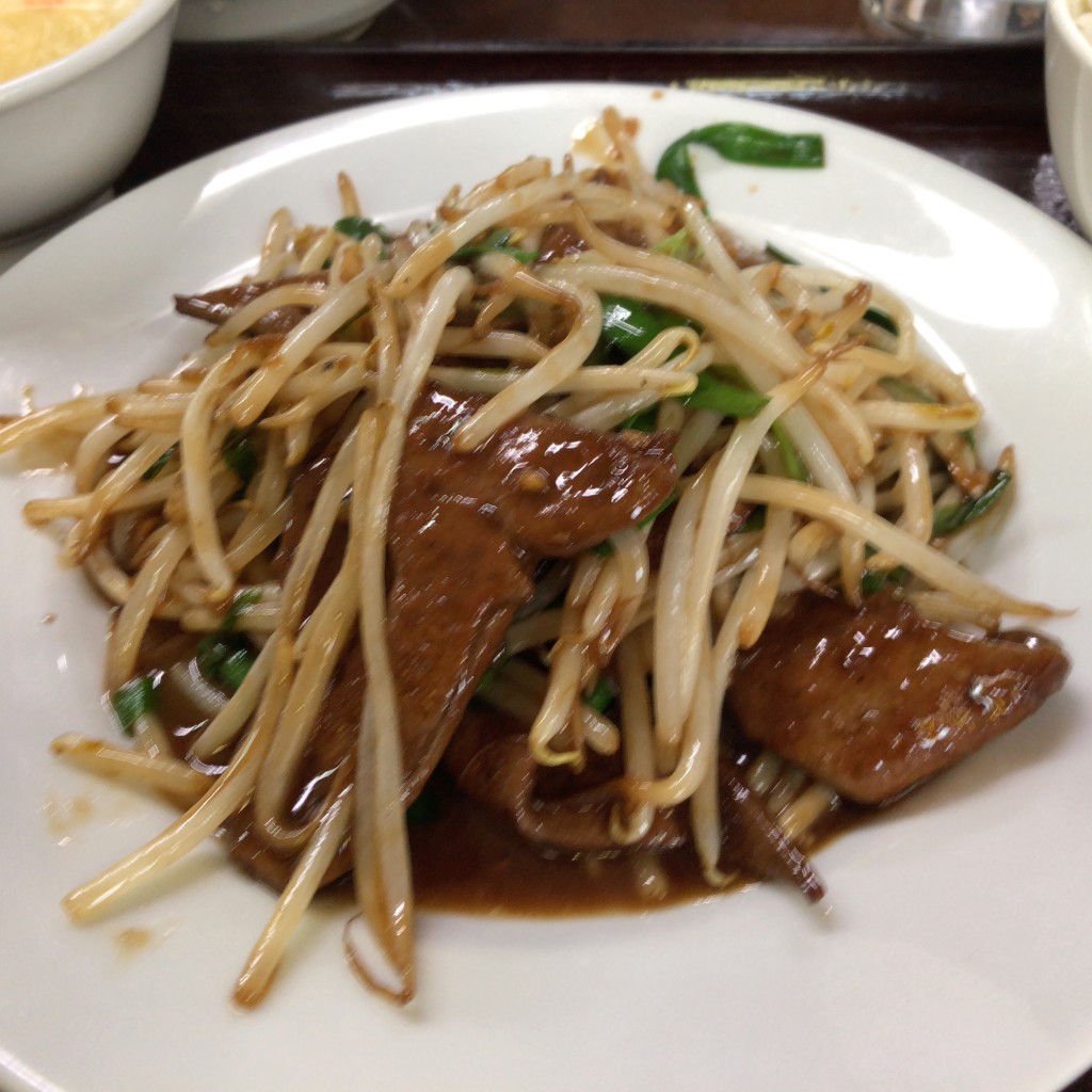 ユーザーが投稿したニラとレバー炒め定食の写真 - 実際訪問したユーザーが直接撮影して投稿した戸越中華料理清香園の写真