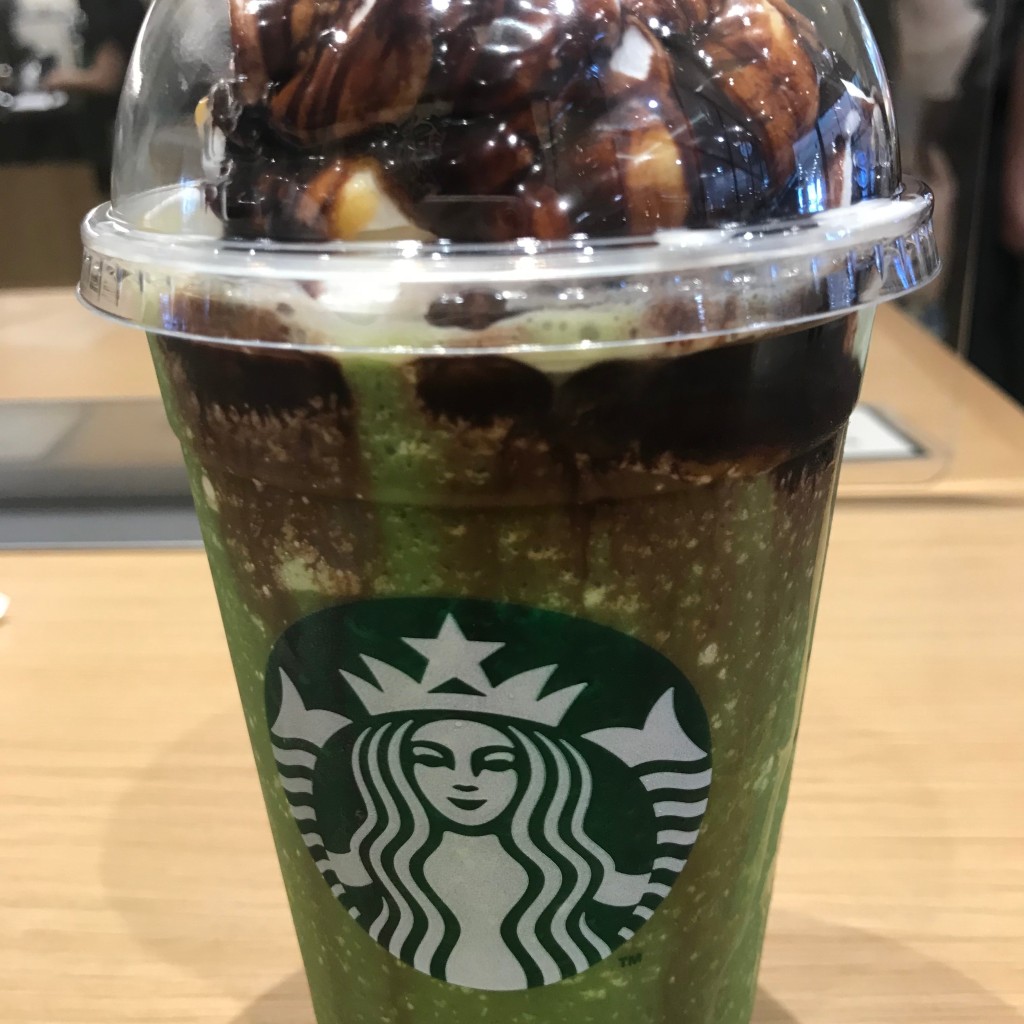 ユーザーが投稿した抹茶クリームフラペチーノの写真 - 実際訪問したユーザーが直接撮影して投稿した岬町カフェスターバックスコーヒー イオンモール大牟田店の写真