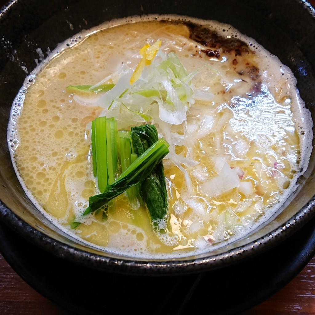 ユーザーが投稿した鶏白湯の写真 - 実際訪問したユーザーが直接撮影して投稿した寺島町ラーメン / つけ麺麺の風 祥気の写真