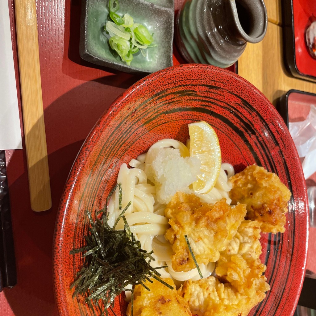 ユーザーが投稿した鶏天おろしうどんの写真 - 実際訪問したユーザーが直接撮影して投稿した高島うどん杵屋 横浜ポルタ店の写真