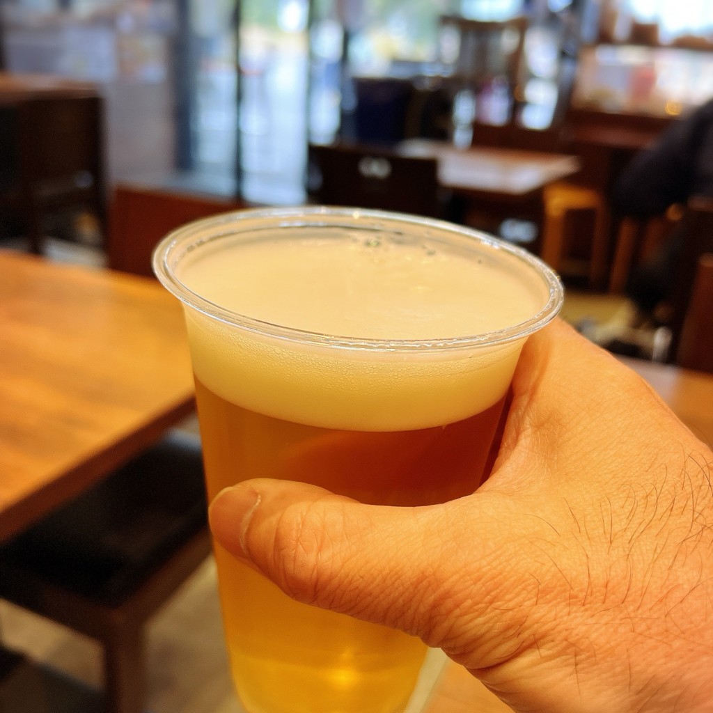ユーザーが投稿した生ビールの写真 - 実際訪問したユーザーが直接撮影して投稿した大阪城お好み焼きたこ焼道楽 わなか 大阪城公園店の写真