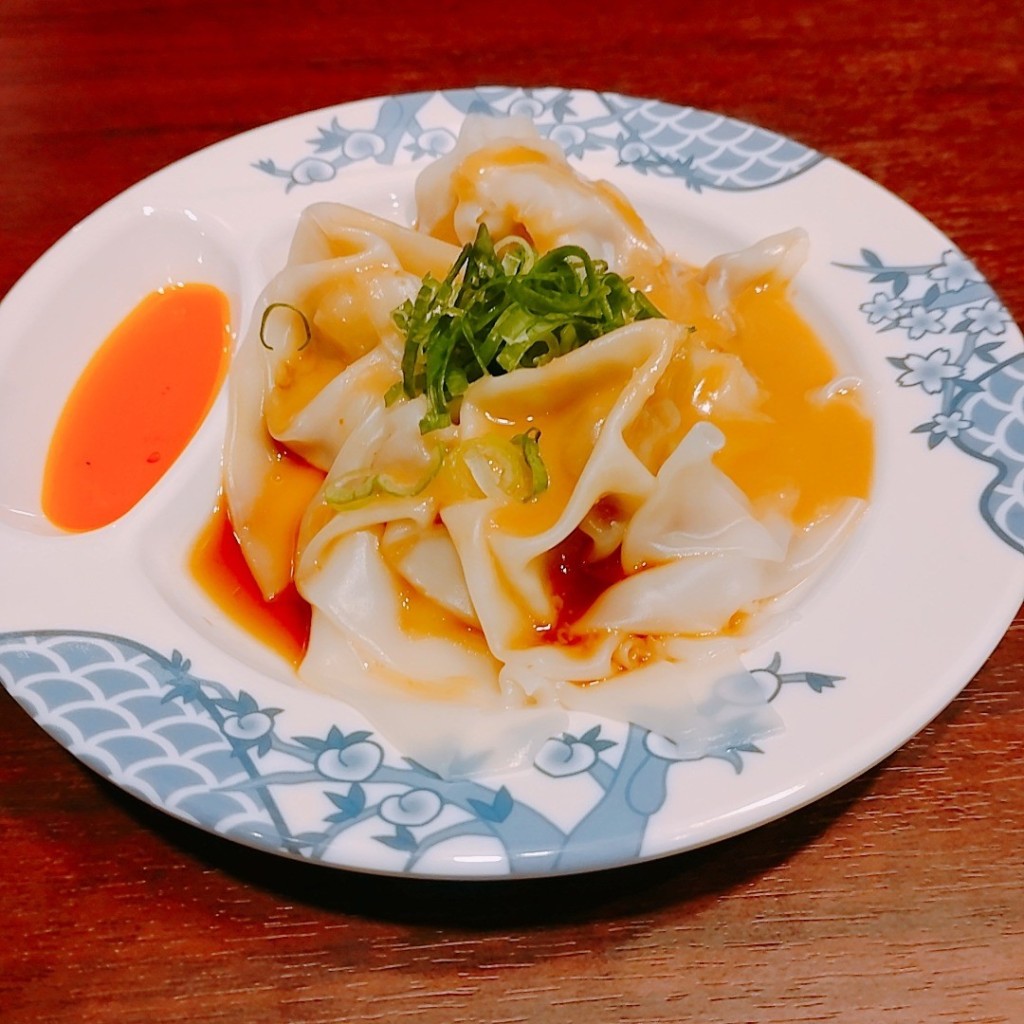 ユーザーが投稿した紅油(ホンユー)皿ワンタンの写真 - 実際訪問したユーザーが直接撮影して投稿した佐野中華料理バーミヤン 裾野店の写真