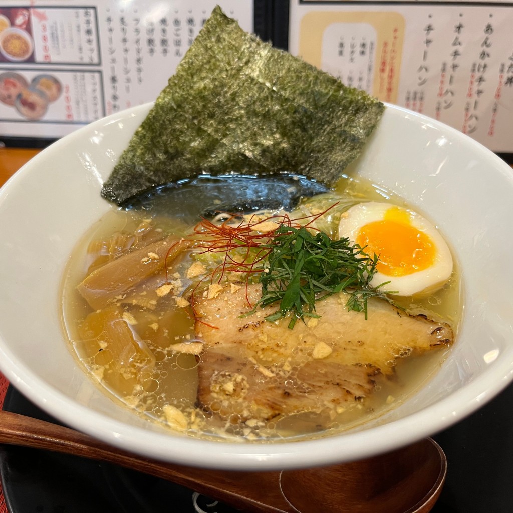 ユーザーが投稿した塩ラーメンの写真 - 実際訪問したユーザーが直接撮影して投稿した渚西ラーメン / つけ麺ラーメンひふみの写真