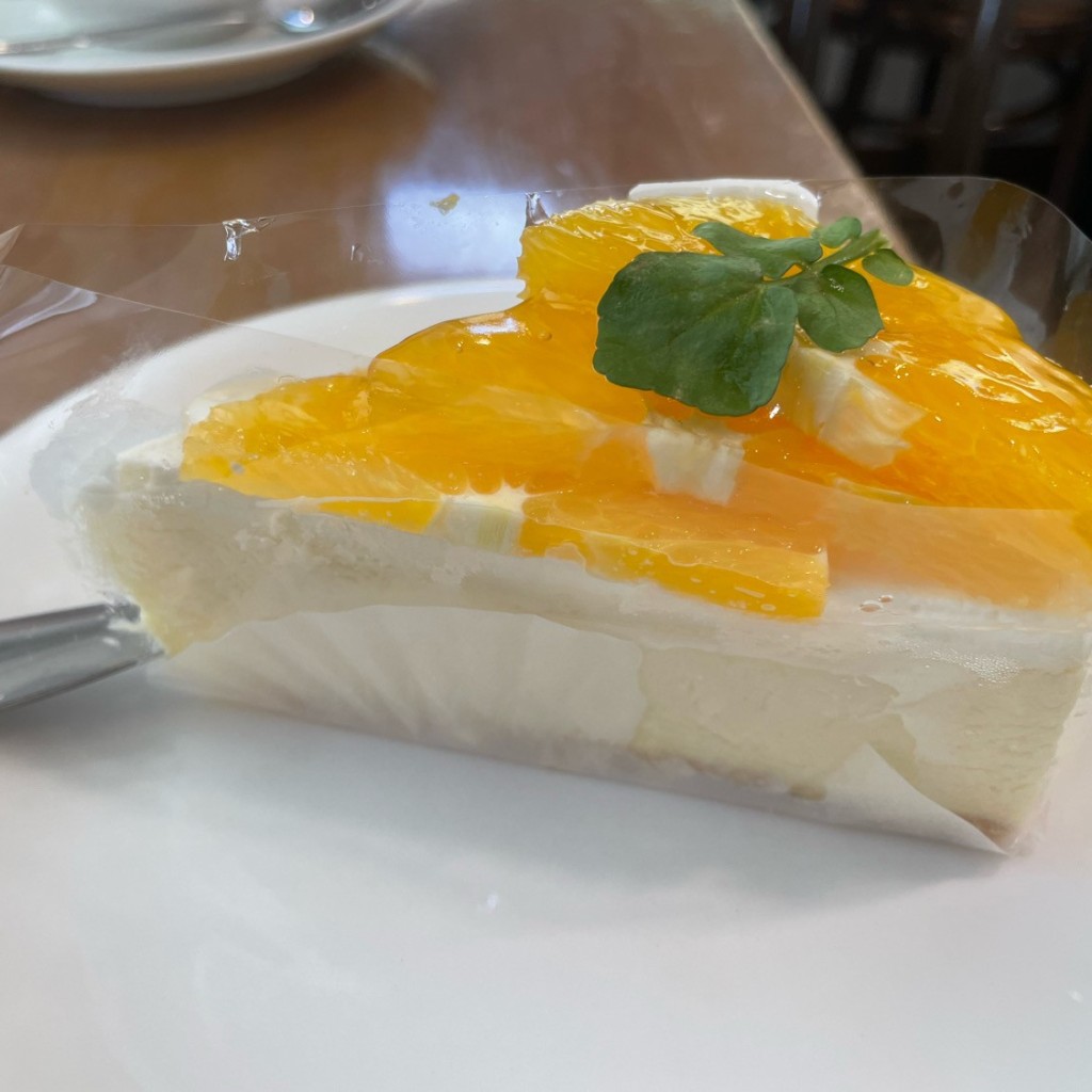 ユーザーが投稿したオレンジのレアチーズケーキの写真 - 実際訪問したユーザーが直接撮影して投稿した星川カフェこんにゃく工房の写真