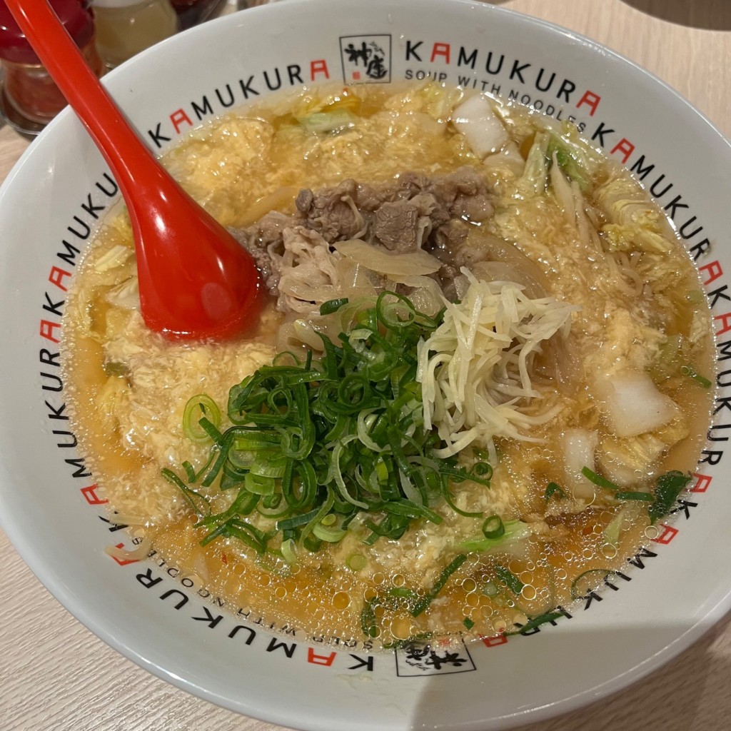 ユーザーが投稿した肉たまあんかけラーメンの写真 - 実際訪問したユーザーが直接撮影して投稿した心斎橋筋ラーメン専門店どうとんぼり神座 心斎橋長堀店の写真