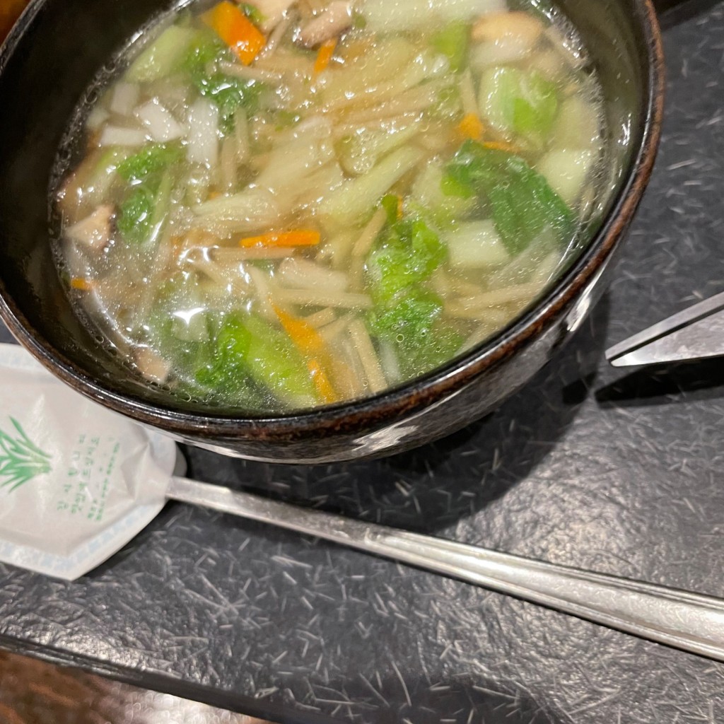 ユーザーが投稿した野菜スープの写真 - 実際訪問したユーザーが直接撮影して投稿した若松町焼肉焼肉富士の写真