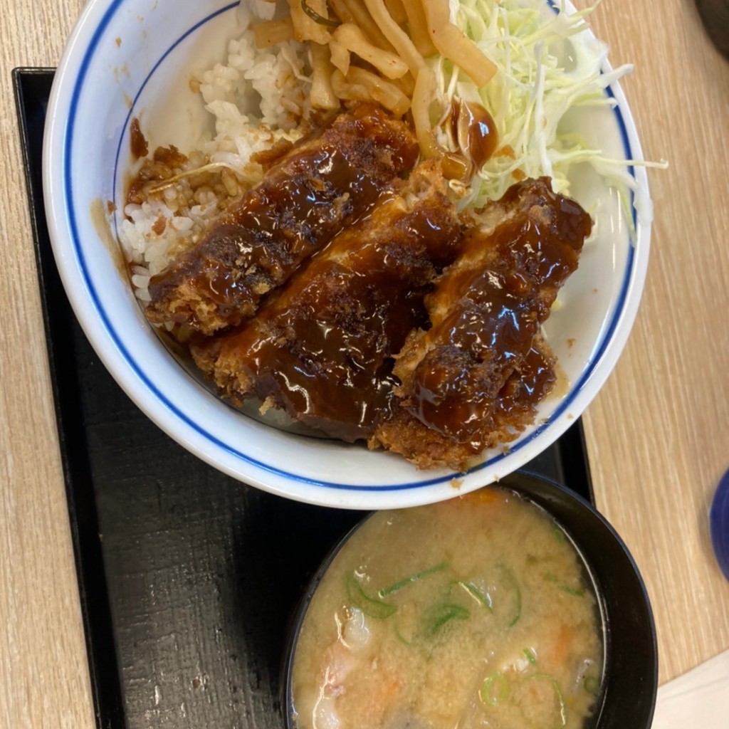 ユーザーが投稿したソースカツ丼(梅)の写真 - 実際訪問したユーザーが直接撮影して投稿した春日とんかつかつや 名岐バイパス春日店の写真