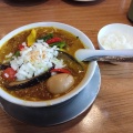 カレーラーメン 半ライス付 - 実際訪問したユーザーが直接撮影して投稿した松崎ラーメン専門店滋魂の写真のメニュー情報